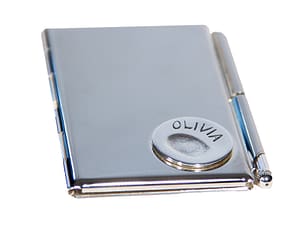 Fingerprint or Imprint Notebook Holder with Pen