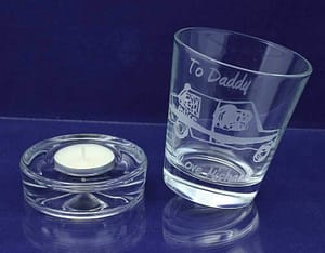 Whisky Tumbler off its base - Tealight holder