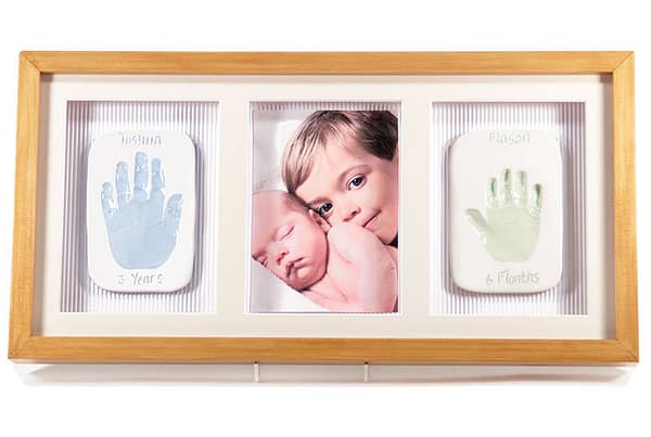 Two Single Ceramic Baby Imprints with Photo