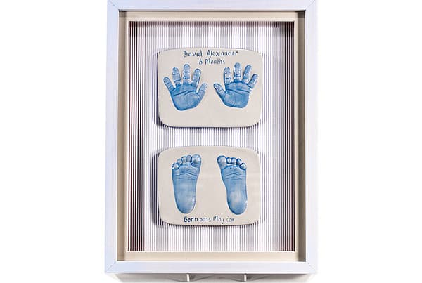 Two Double 2D Ceramic Baby Impressions