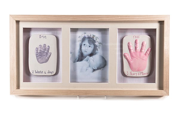 Two Single 2D Ceramic Baby Impressions with Photo